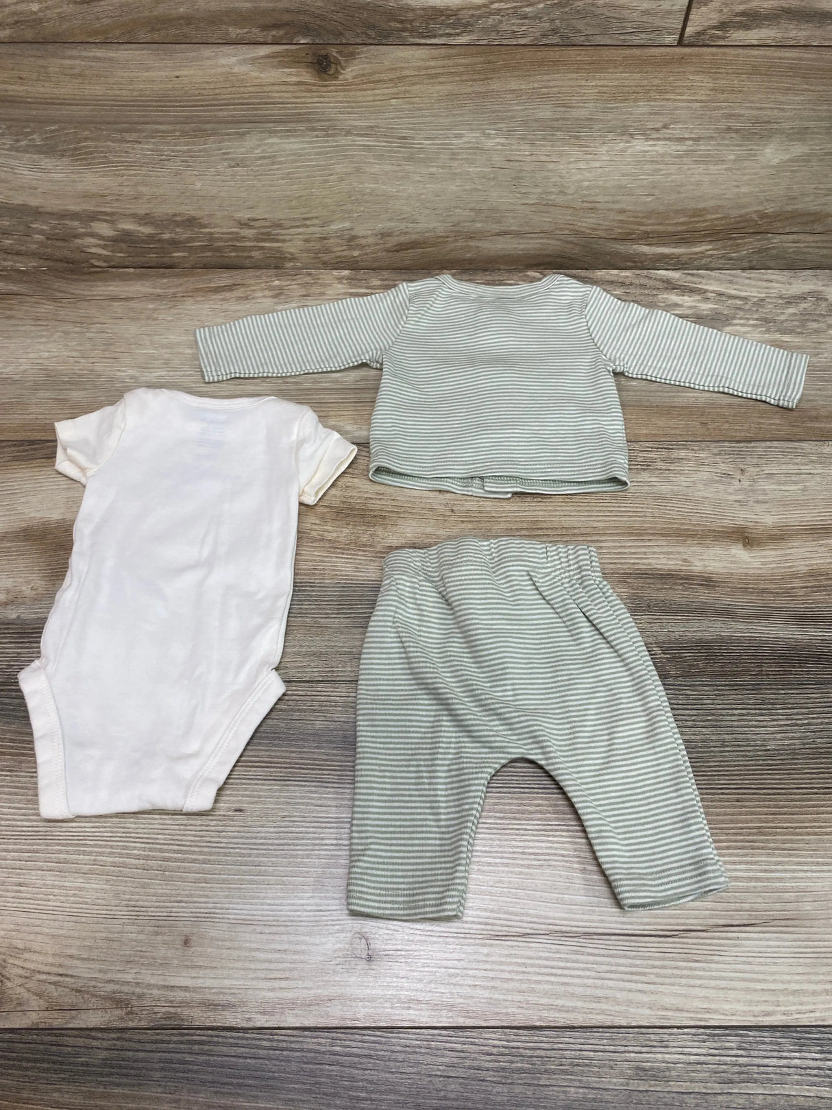 Carter's 3pc My Sunshine Bodysuit Set Cream/Green sz Newborn