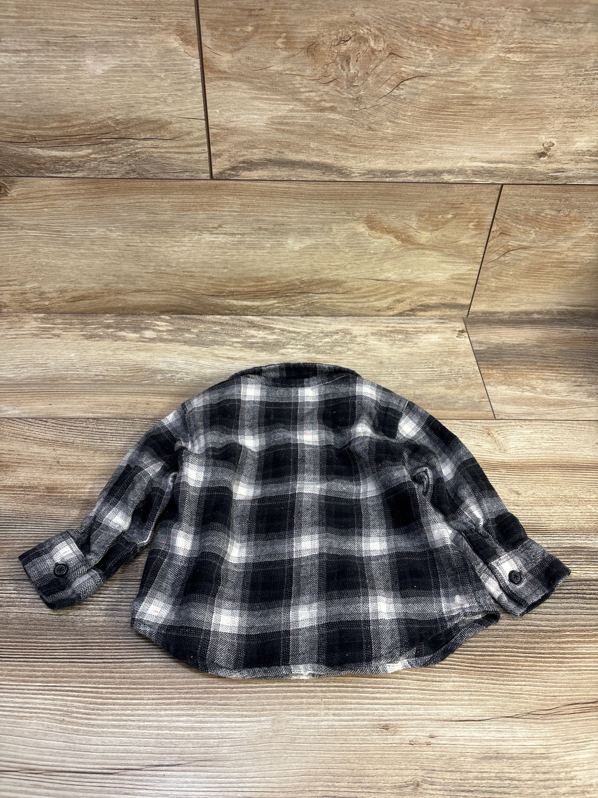 Old Navy Button Up Flannel Grey sz 12-18m