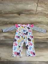 Animal Print Coverall White sz 6m