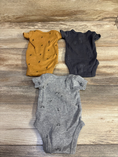 Gerber 3pk Bodysuits Grey sz Preemie - Me n Mommy To Be