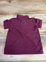 Cat & Jack School Uniform Polo Shirt Burgundy sz 4-5T