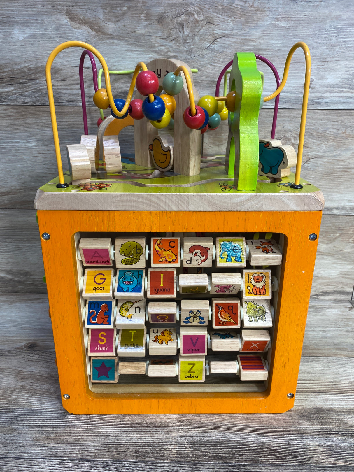B. Toys Wooden Zany Zoo Activity Cube