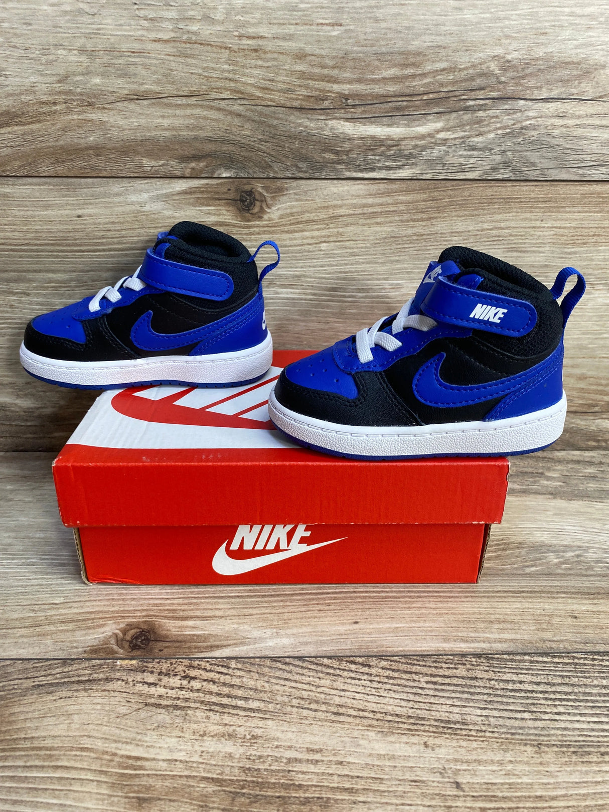 NEW Nike Court Borough Mid 2 TD 'Black Game Royal' Sneakers sz 5c