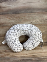 Boppy Nursing Pillow with Grey Beige Leaf Slipcover