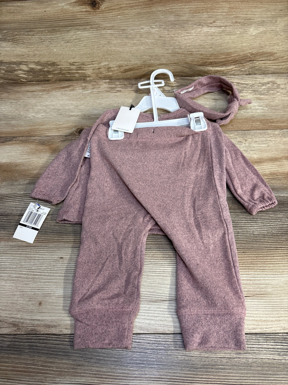 NEW 7 For All Mankind 3pc Ruffle Shirt + Pants +Headband Pink sz 6-9m - Me n Mommy To Be