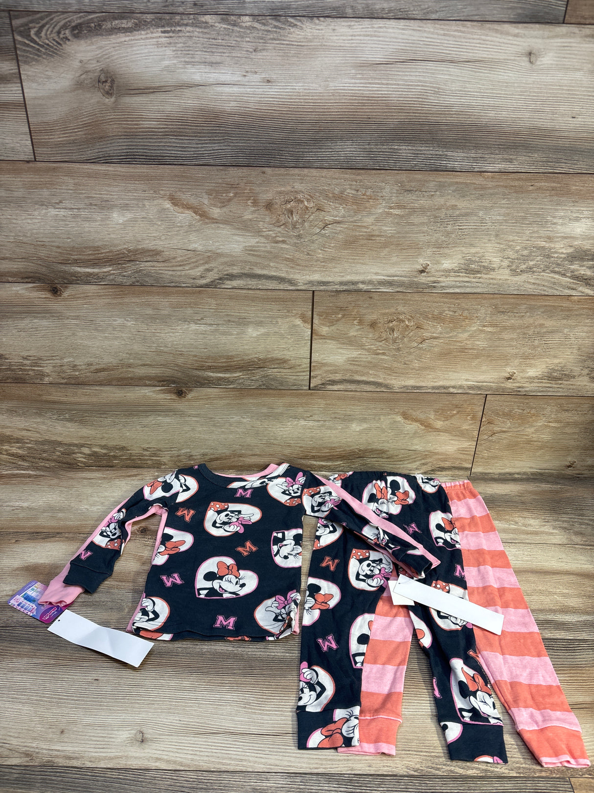 NEW Disney Junior 4pc Minnie Mouse Pajama Set Pink sz 3T