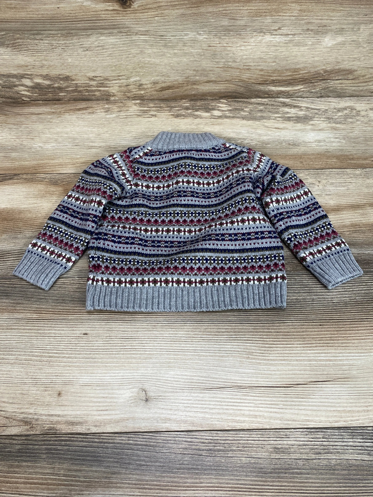 Janie & Jack Fair Isle Sweater Grey sz 6-12m