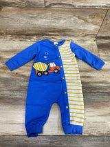 Striped Coverall Blue sz 3-6m