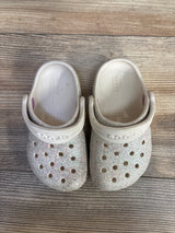 Crocs Classic Clogs White Glitter sz 7c