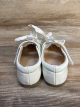 MG Baby Patent Leather Mary Jane Bow Flats White sz 6c