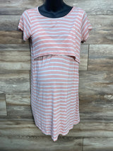 Striped Nursing Dress Pink sz Medium