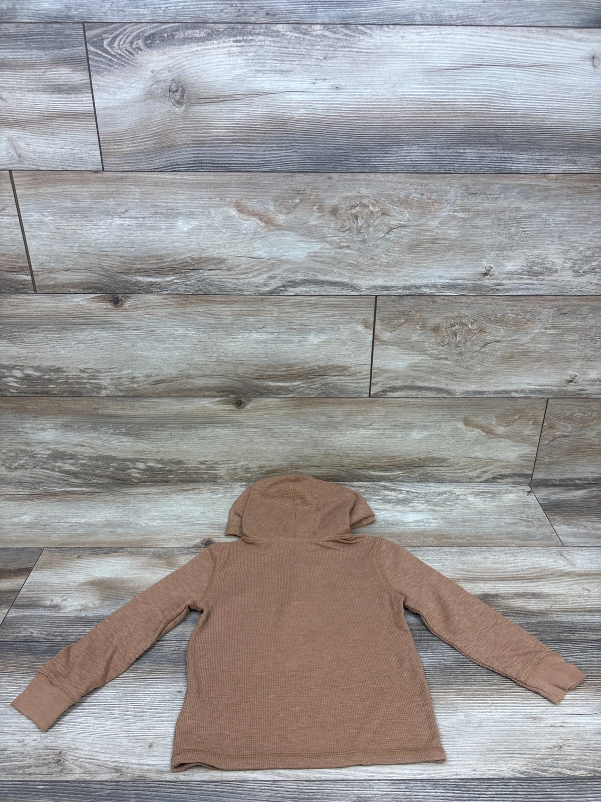 Old Navy Hooded Long Sleeve Henley Shirt Brown sz 4T