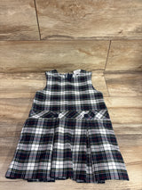 Becky Thatcher Plaid Pleated Uniform Dress Navy sz 5/6T