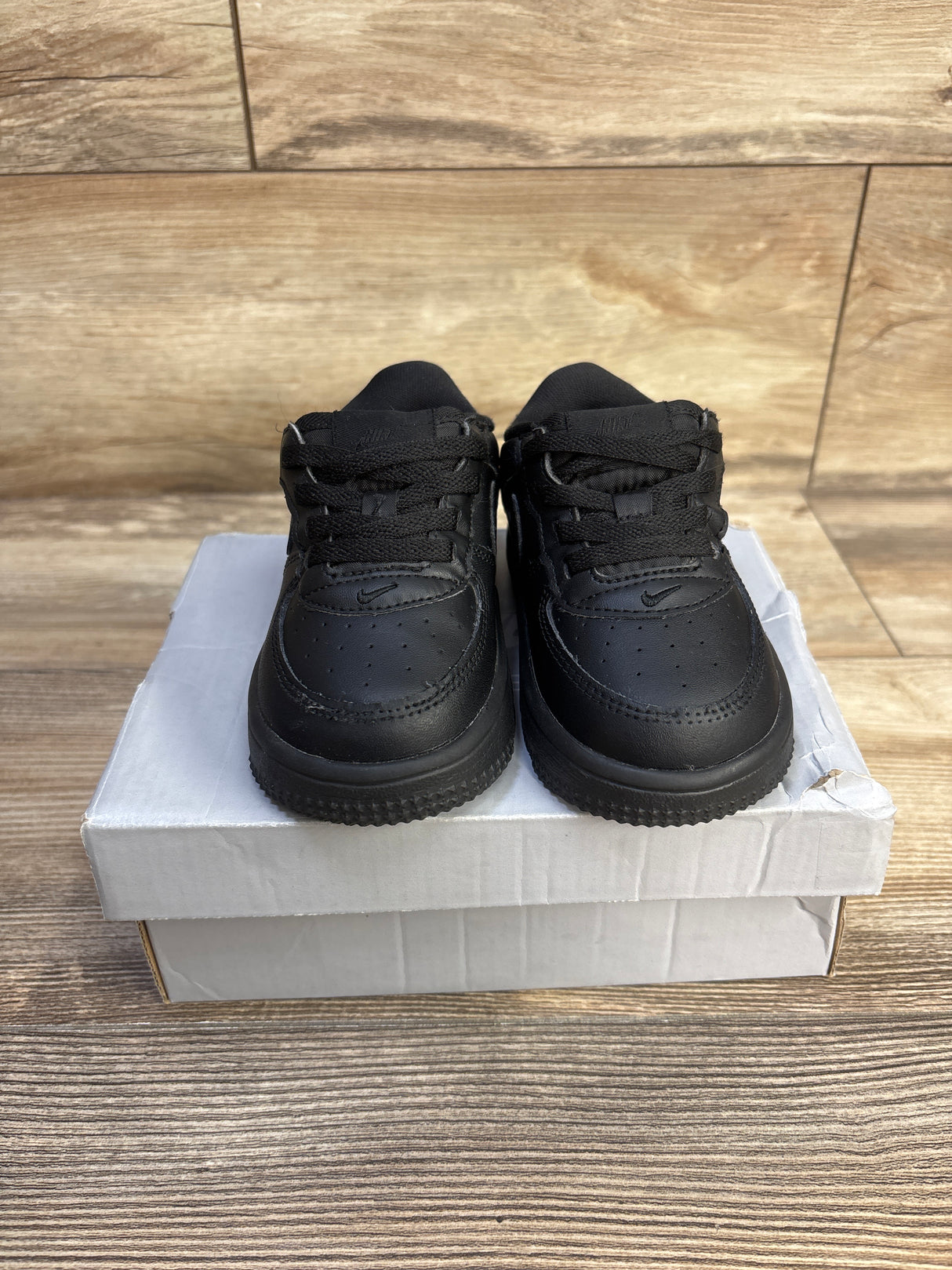 Nike Force 1 Low EasyOn TD 'Black' Sneakers sz 7c