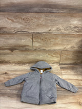 Carter's Fur Lined Full Zip Jacket Grey sz 18m