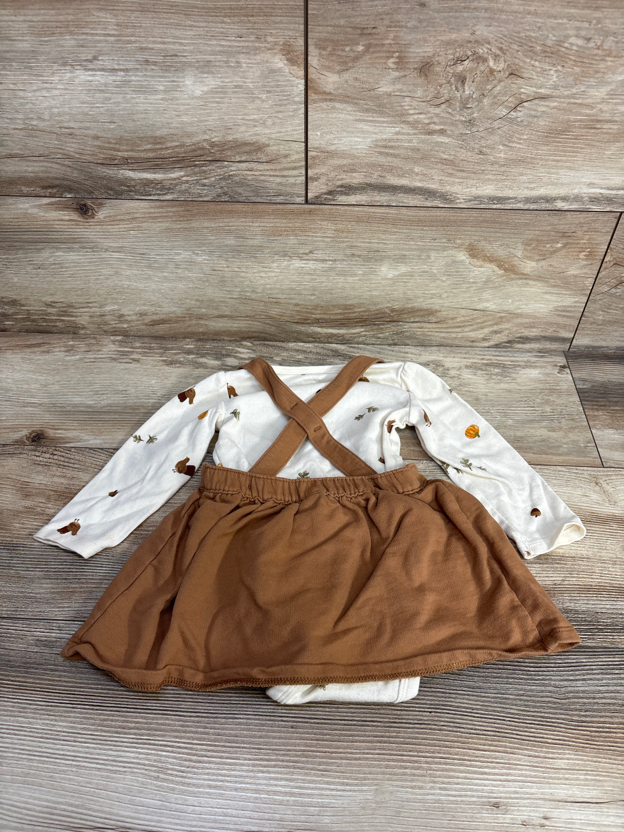 Carter's 2pc Fall Print Skirtall & Bodysuit Set White sz 18m