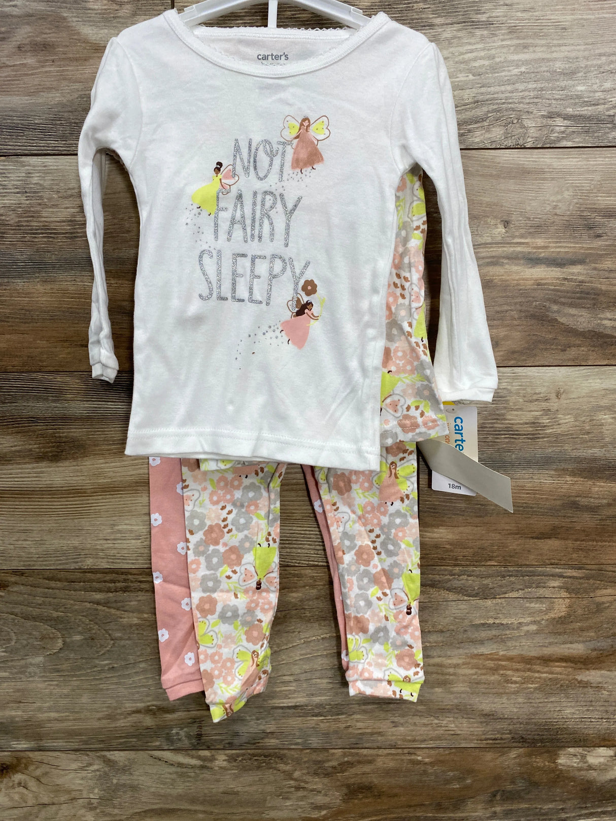 NEW Just One You 4pc Sleep Set Fairy & Floral Print Pink sz 18m