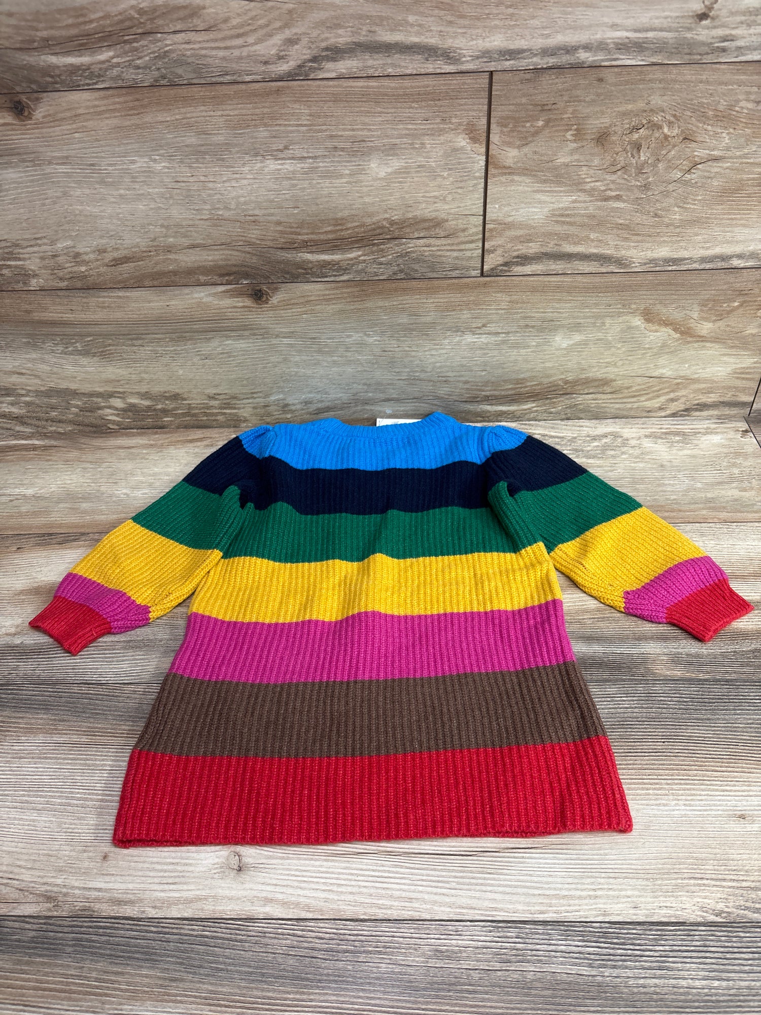 NEW Baby Gap Happy Stripe Sweater Knit Dress Blue sz 3T