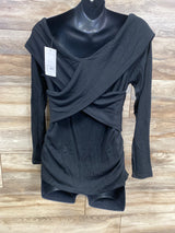 NEW Isabel Maternity Cross Front Top Black sz Large