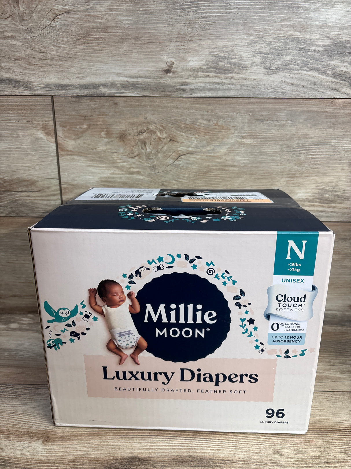 NEW Millie Moon Luxury Diapers Size Newborn 96ct.