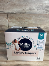 NEW Millie Moon Luxury Diapers Size Newborn 96ct.
