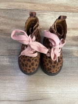 Cat & Jack Amaya Lace-Up Combat Boots Leopard Print sz 5c