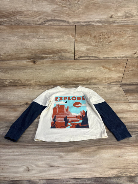 Jumping Beans 2fer Explore Shirt Cream sz 4T - Me n Mommy To Be