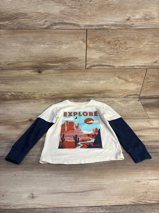Jumping Beans 2fer Explore Shirt Cream sz 4T - Me n Mommy To Be