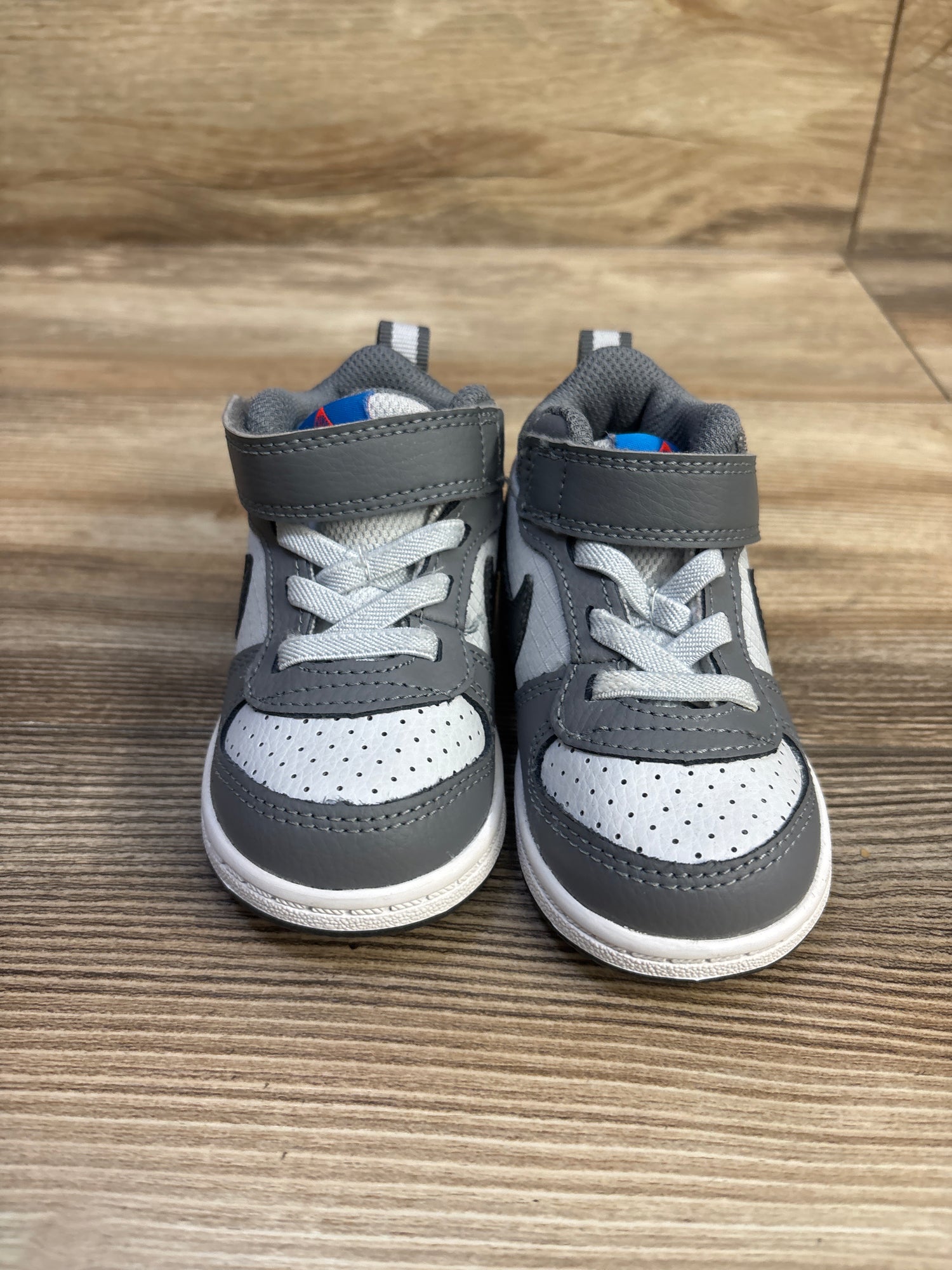 Nike Court Borough Mid TD 'Grey White Blue' Sneakers sz 5c