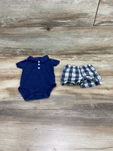 Carter's 2pc Polo Bodysuit & Shorts Navy sz Newborn