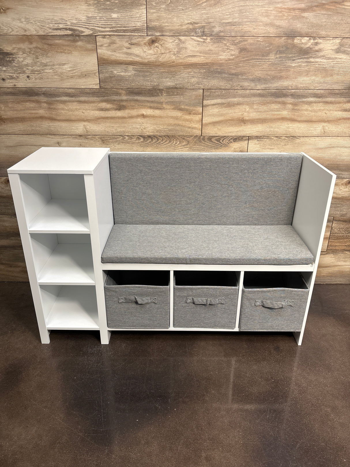 UTEX Kids Reading Nook Bench with Bookshelf