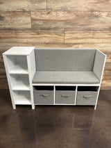 UTEX Kids Reading Nook Bench with Bookshelf