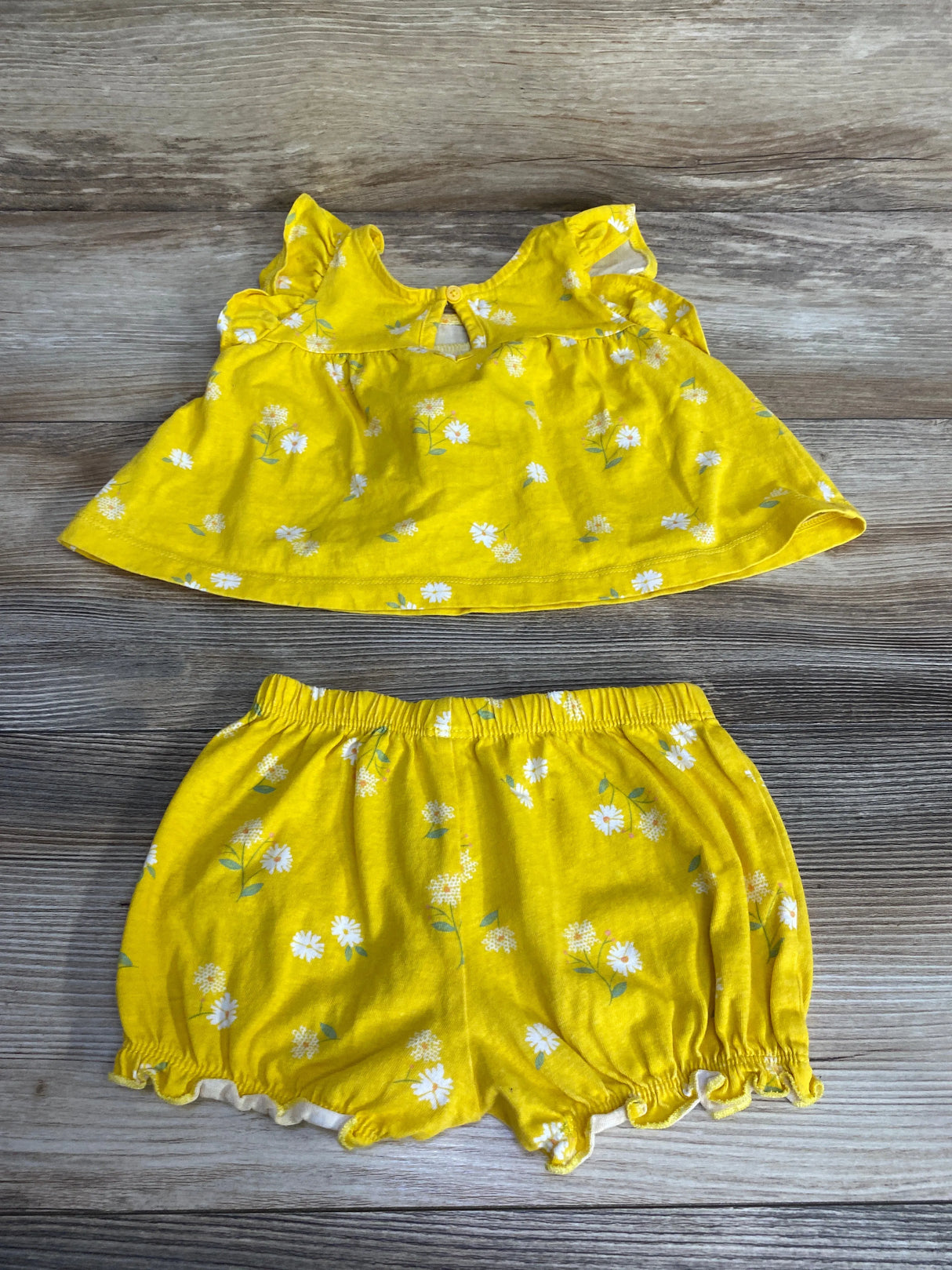 Just One You 2pc Floral Top & Shorts Yellow sz 12m