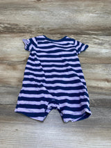 Just One You Striped Shortie Romper Navy sz 6m