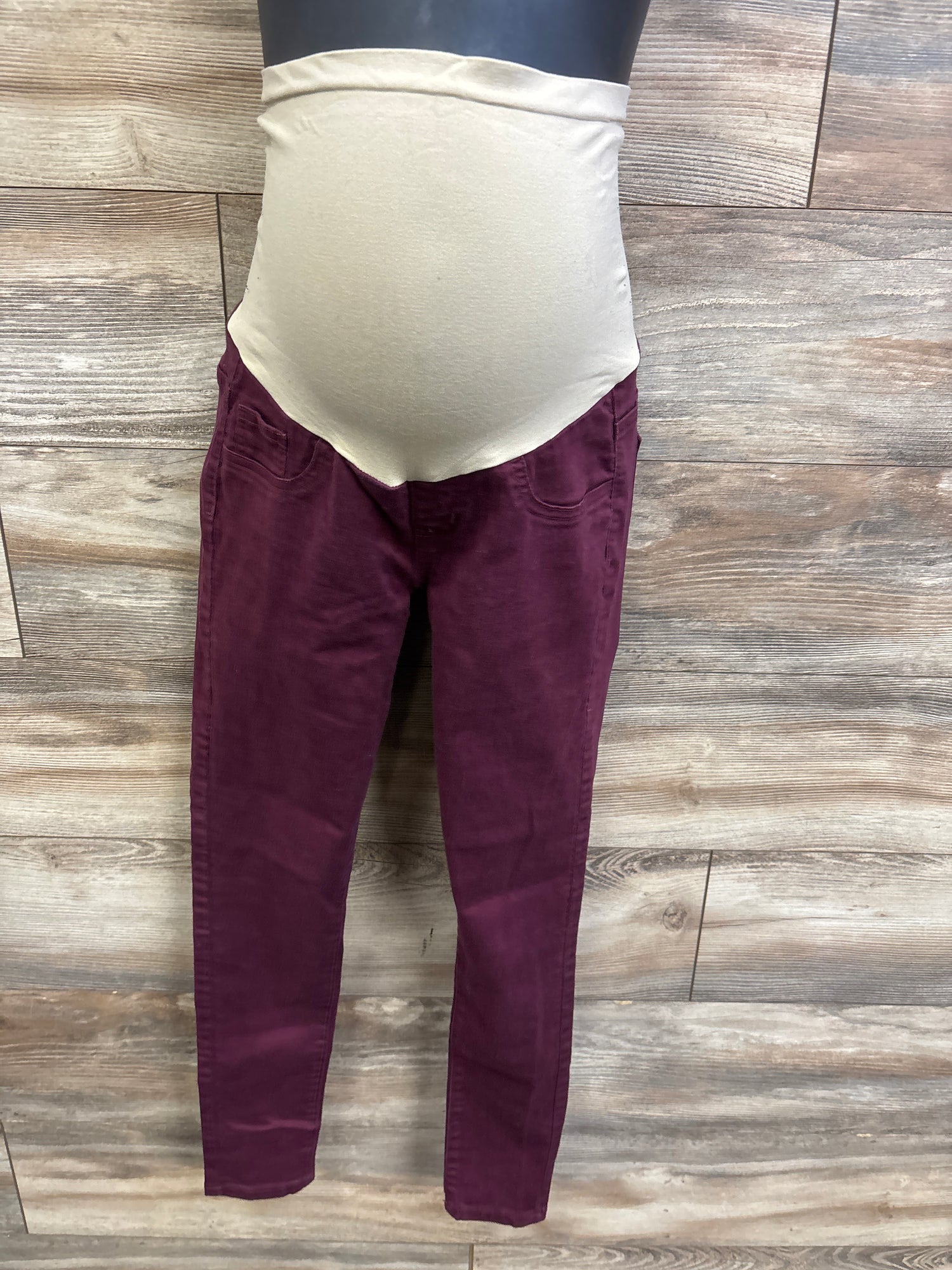 Indigo Blue Maternity Full Panel Jeans Maroon sz Small