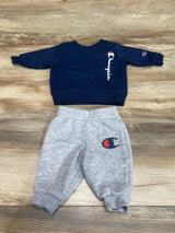 Champion 2pc Sweatshirt & Joggers Navy sz 3-6m