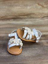 Laura Ashley Floral Sandals White sz 1/2c