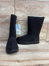 NEW Cat & Jack Natalia Tall Shearling Style Boots Black sz 13c