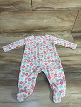 Baby On Board Floral Sleeper White sz 0-3m