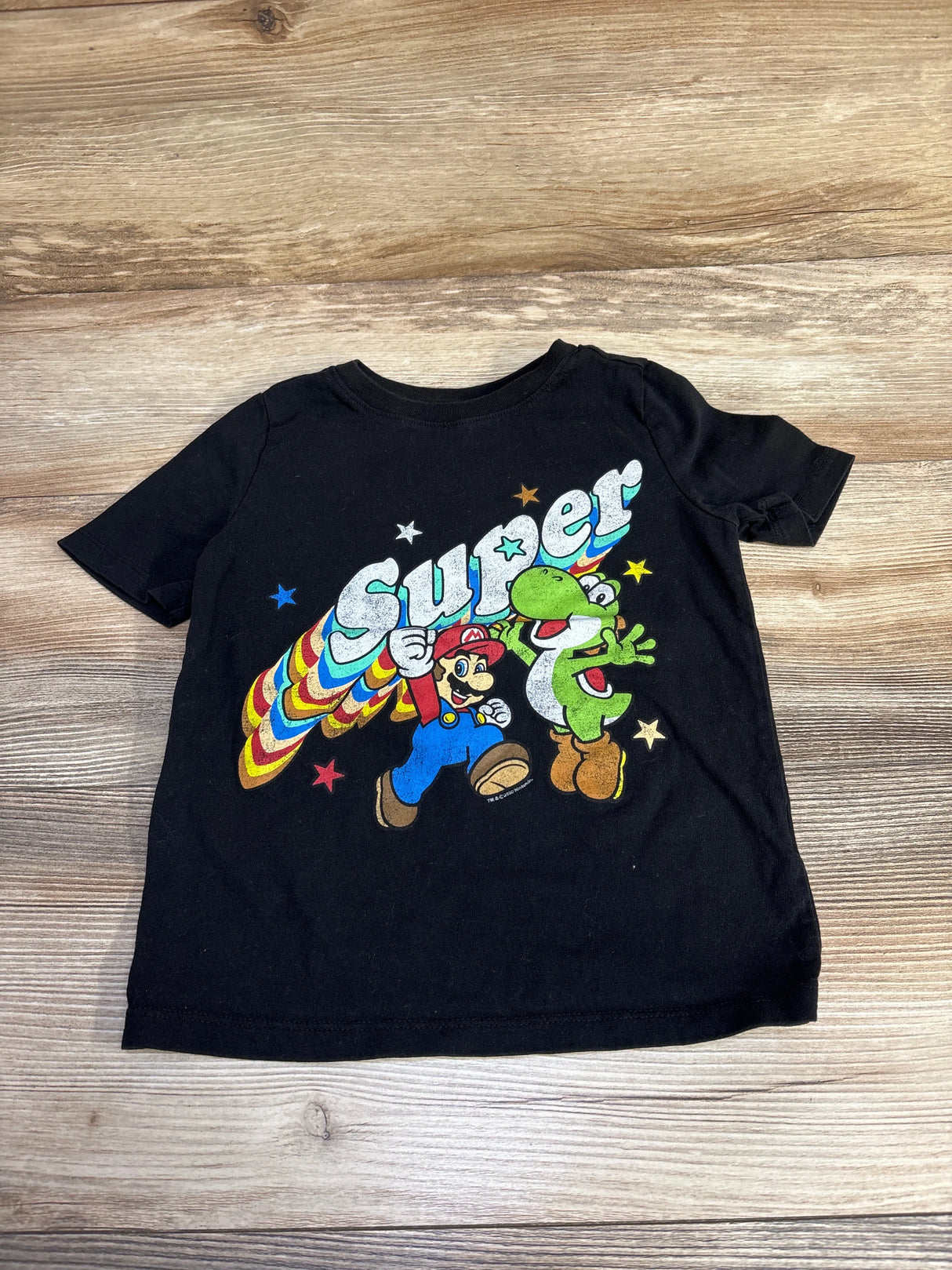 Old Navy Mario & Yoshi Shirt Black sz 5T