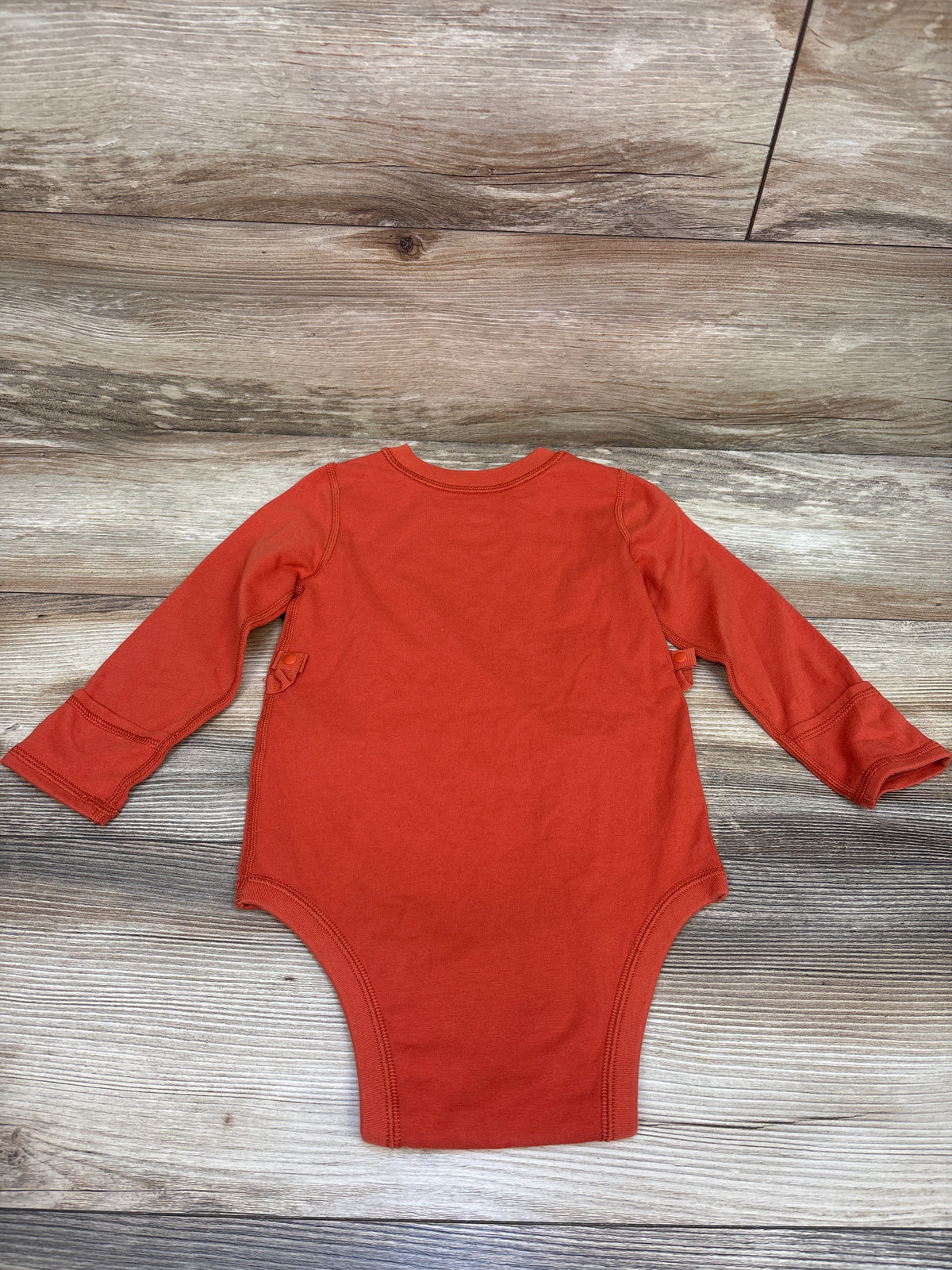 Cat & Jack Long Sleeve Adjustable Bodysuit Orange sz 24m