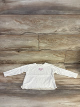 Front view of Zara ivory long-sleeve toddler shirt (3T) showcasing crew neck and long sleeves on light background