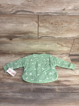 NEW Cat & Jack Floral Chambray Quilted Jacket Green sz 6-9m