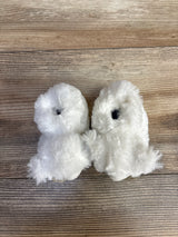 Doudou et Compagnie Plush Rattle Baby Slippers White Sz 0-6m