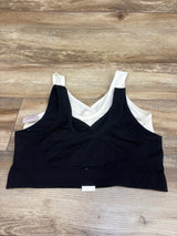 NEW Auden 2pk Unlined V-Neck Nursing Bralette - Black/White sz XXL
