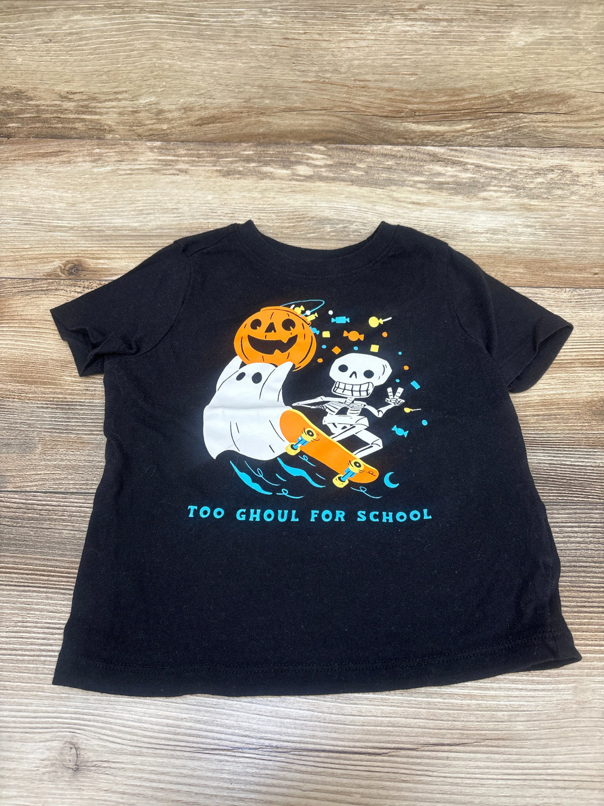 Old Navy Too Ghoul For School Shirt Black sz 3T