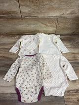 NEW Chick Pea 4pk Organic Bodysuits Ivory sz 0-3m