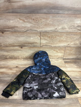 Nike Mixed Media Camouflage Puffer Jacket Blue/Green sz 3T
