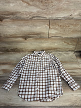 Janie & Jack Plaid Flannel Shirt Ivory sz 5