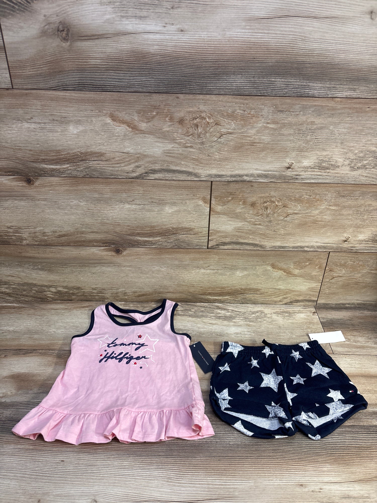 NEW Tommy Bahama 2pc Peplum Tank Top & Shorts Set Pink sz 5T